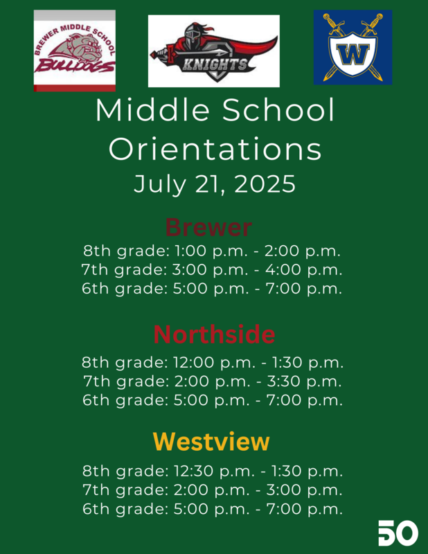 Middle School Orientations